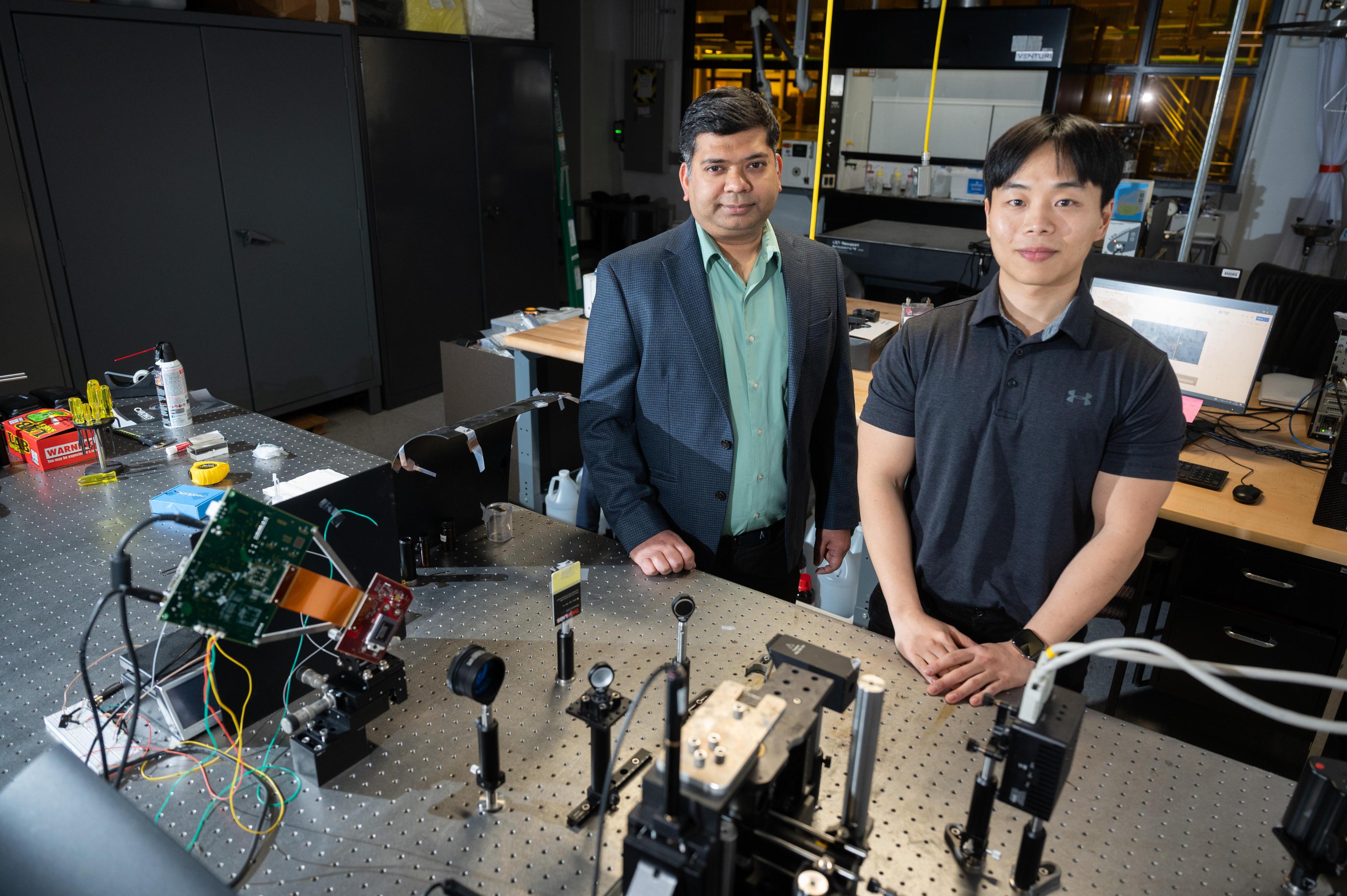 Assistant professor Sourabh Saha and Jungho Choi (Ph.D. student)