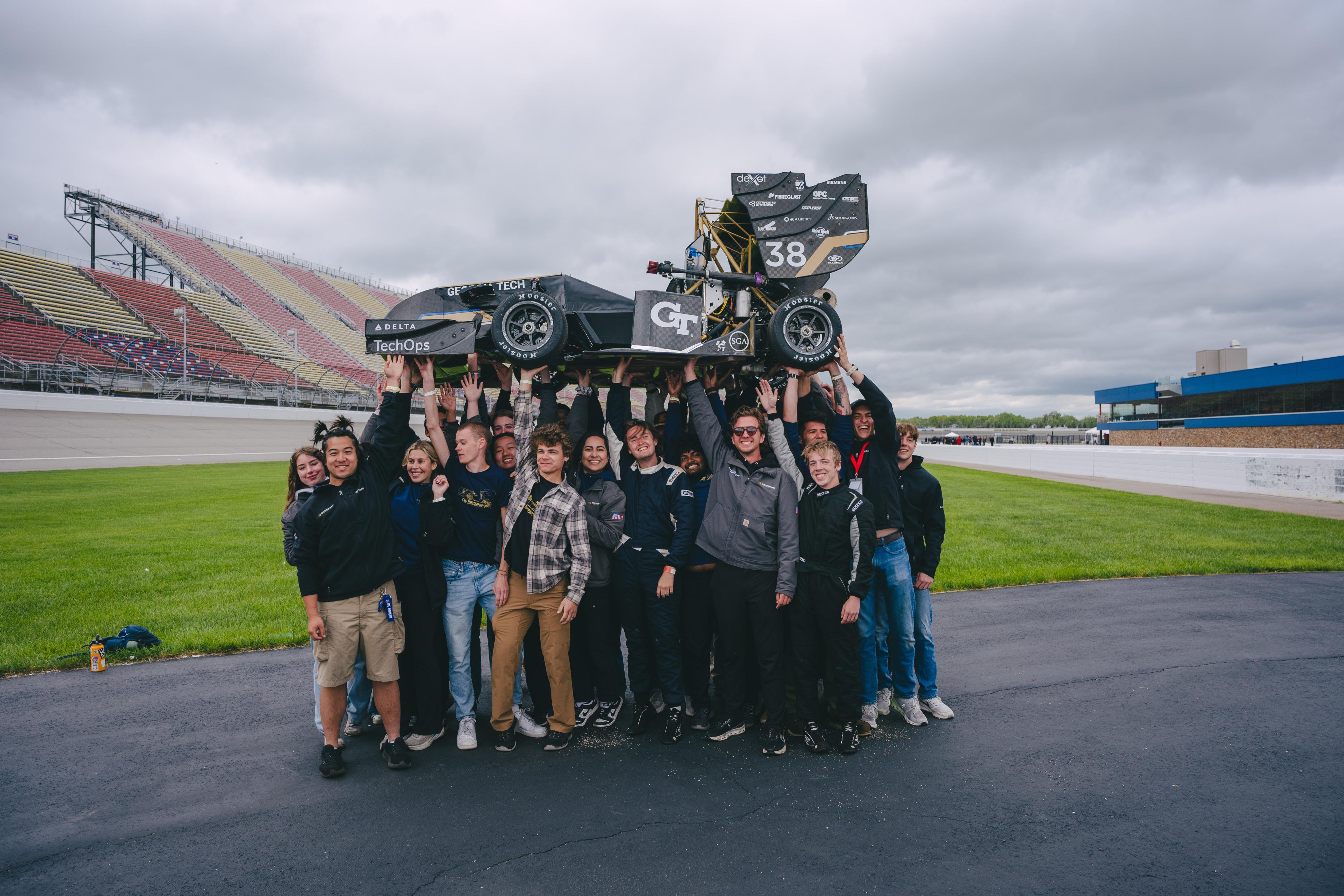 Team and car