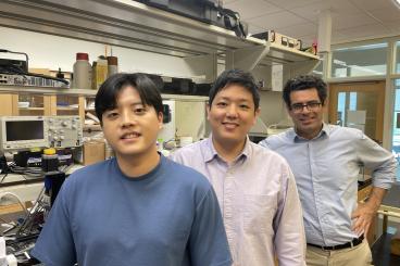 Researchers Hohyun Lee, Chulyong Kim, and Costas Arvanitis are part of the team that is laying the groundwork for innovative diagnostic and therapeutic strategies in the brain.