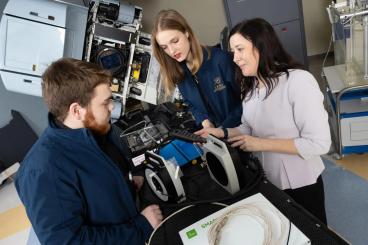 Anna Erickson in her Laboratory for Advanced Nuclear Nonproliferation and Safety